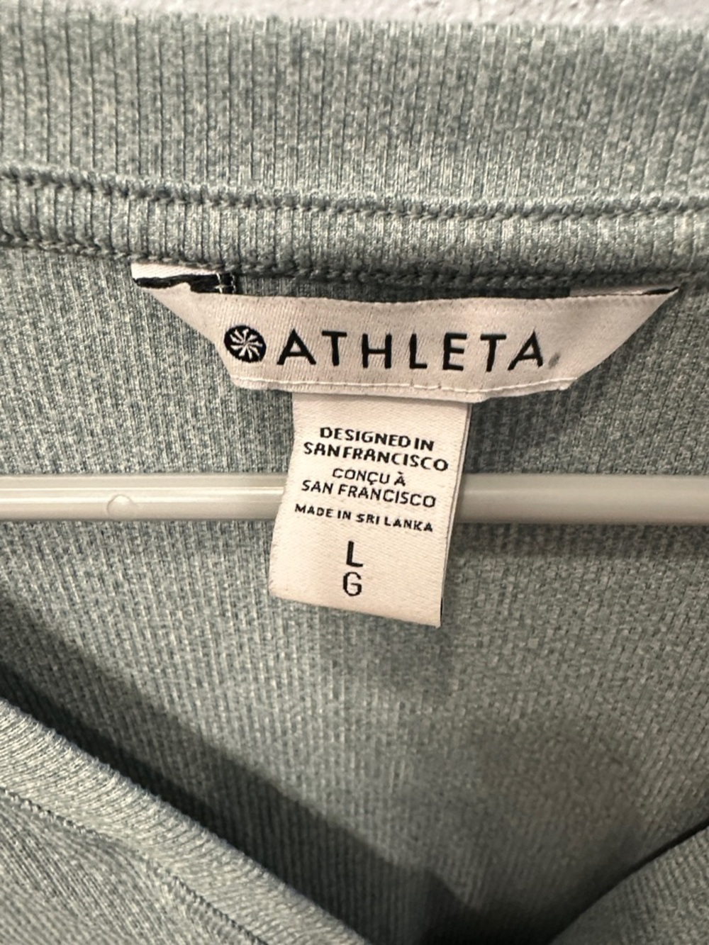 Athleta Long Sleeve Henley Top in Sage Green - Picture 3 of 4